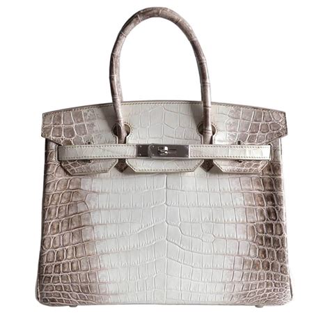 hermes birkin 30 himalayan niloticus crocodile bag|Hermes Birkin crocodile bag price.